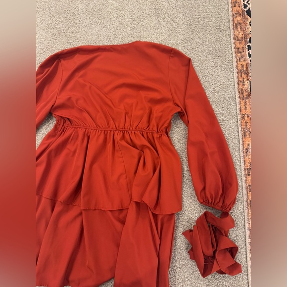 SHEIN CURVE Red/Orange Dress Size: 1XL - Picture 6 of 8